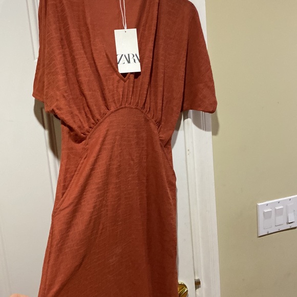 New with tag Zara Maxi Dress with pockets Fall Halloween Pumpkin patch - Picture 6 of 7